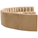  Manufacturer Color_Camel -- Arc 162" Camel Velvet Upholstered 8 pc Modular Sectional IMAGE 7