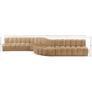  Manufacturer Color_Camel -- Arc 197" Camel Velvet Upholstered 8 pc Modular Sectional IMAGE 16