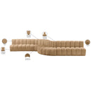  Manufacturer Color_Camel -- Arc 197" Camel Velvet Upholstered 8 pc Modular Sectional IMAGE 17