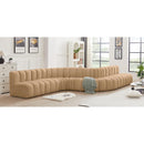  Manufacturer Color_Camel -- Arc 197" Camel Velvet Upholstered 8 pc Modular Sectional IMAGE 2