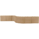  Manufacturer Color_Camel -- Arc 197" Camel Velvet Upholstered 8 pc Modular Sectional IMAGE 3