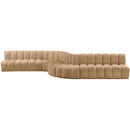  Manufacturer Color_Camel -- Arc 197" Camel Velvet Upholstered 8 pc Modular Sectional IMAGE 7