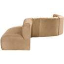  Manufacturer Color_Camel -- Arc 197" Camel Velvet Upholstered 8 pc Modular Sectional IMAGE 8