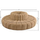  Manufacturer Color_Camel -- Arc 90" Camel Velvet Upholstered 8 pc Modular Sectional IMAGE 6