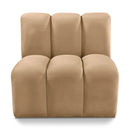  Manufacturer Color_Camel -- Arc Camel Velvet Upholstered Modular Straight Chair IMAGE 1