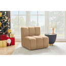  Manufacturer Color_Camel -- Arc Camel Velvet Upholstered Modular Straight Chair IMAGE 2