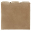 Meridian Arc Camel Velvet Straight Chair IMAGE 3