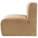  Manufacturer Color_Camel -- Arc Camel Velvet Upholstered Modular Straight Chair IMAGE 5