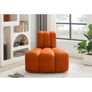  Manufacturer Color_Cognac -- Arc Cognac Velvet Upholstered Modular Reverse Corner Chair IMAGE 2