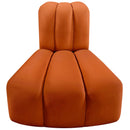 Meridian Arc Cognac Velvet Reverse Corner IMAGE 4