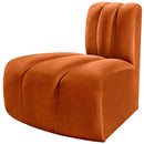  Manufacturer Color_Cognac -- Arc Cognac Velvet Upholstered Modular Reverse Corner Chair IMAGE 6