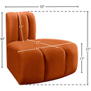  Manufacturer Color_Cognac -- Arc Cognac Velvet Upholstered Modular Reverse Corner Chair IMAGE 8