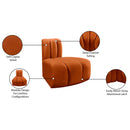 Manufacturer Color_Cognac -- Arc Cognac Velvet Upholstered Modular Reverse Corner Chair IMAGE 9