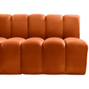  Manufacturer Color_Cognac -- Arc 161" Cognac Velvet Upholstered 10 pc Modular Sectional IMAGE 15