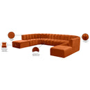 Manufacturer Color_Cognac -- Arc 161" Cognac Velvet Upholstered 10 pc Modular Sectional IMAGE 17