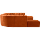  Manufacturer Color_Cognac -- Arc 161" Cognac Velvet Upholstered 10 pc Modular Sectional IMAGE 6