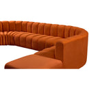  Manufacturer Color_Cognac -- Arc 161" Cognac Velvet Upholstered 10 pc Modular Sectional IMAGE 9