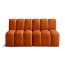  Manufacturer Color_Cognac -- Arc 60" Cognac Velvet Upholstered 2 pc Modular Sectional IMAGE 1