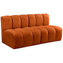  Manufacturer Color_Cognac -- Arc 60" Cognac Velvet Upholstered 2 pc Modular Sectional IMAGE 5