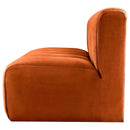  Manufacturer Color_Cognac -- Arc 60" Cognac Velvet Upholstered 2 pc Modular Sectional IMAGE 7