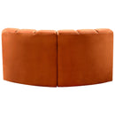  Manufacturer Color_Cognac -- Arc 60" Cognac Velvet Upholstered 2 pc Modular Sectional IMAGE 3