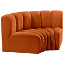 Manufacturer Color_Cognac -- Arc 60" Cognac Velvet Upholstered 2 pc Modular Sectional IMAGE 5