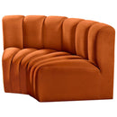  Manufacturer Color_Cognac -- Arc 60" Cognac Velvet Upholstered 2 pc Modular Sectional IMAGE 6