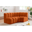  Manufacturer Color_Cognac -- Arc 84" Cognac Velvet Upholstered 3 pc Modular Sectional IMAGE 2