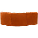  Manufacturer Color_Cognac -- Arc 84" Cognac Velvet Upholstered 3 pc Modular Sectional IMAGE 3