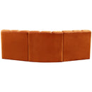  Manufacturer Color_Cognac -- Arc 86" Cognac Velvet Upholstered 3 pc Modular Sectional IMAGE 3