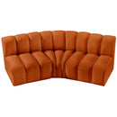  Manufacturer Color_Cognac -- Arc 86" Cognac Velvet Upholstered 3 pc Modular Sectional IMAGE 4