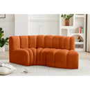 Manufacturer Color_Cognac -- Arc 70" Cognac Velvet Upholstered 3 pc Modular Sectional IMAGE 2