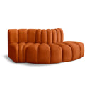  Manufacturer Color_Cognac -- Arc 77" Cognac Velvet Upholstered 3 pc Modular Sectional IMAGE 1