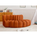  Manufacturer Color_Cognac -- Arc 77" Cognac Velvet Upholstered 3 pc Modular Sectional IMAGE 2