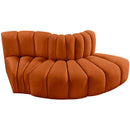  Manufacturer Color_Cognac -- Arc 77" Cognac Velvet Upholstered 3 pc Modular Sectional IMAGE 4