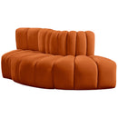  Manufacturer Color_Cognac -- Arc 77" Cognac Velvet Upholstered 3 pc Modular Sectional IMAGE 7