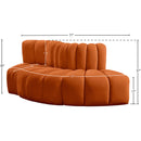  Manufacturer Color_Cognac -- Arc 77" Cognac Velvet Upholstered 3 pc Modular Sectional IMAGE 8