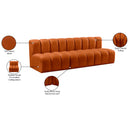  Manufacturer Color_Cognac -- Arc 89.5" Cognac Velvet Upholstered 3 pc Modular Sectional IMAGE 10