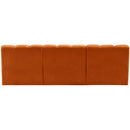 Meridian Arc Cognac Velvet 3 pc Modular Sectional IMAGE 3