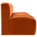  Manufacturer Color_Cognac -- Arc 89.5" Cognac Velvet Upholstered 3 pc Modular Sectional IMAGE 7