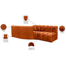  Manufacturer Color_Cognac -- Arc 108" Cognac Velvet Upholstered 4 pc Modular Sectional IMAGE 9