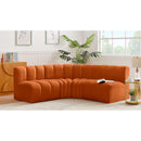  Manufacturer Color_Cognac -- Arc 103" Cognac Velvet Upholstered 4 pc Modular Sectional IMAGE 2