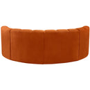  Manufacturer Color_Cognac -- Arc 88" Cognac Velvet Upholstered 4 pc Modular Sectional IMAGE 3