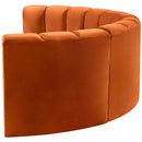  Manufacturer Color_Cognac -- Arc 88" Cognac Velvet Upholstered 4 pc Modular Sectional IMAGE 7