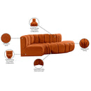  Manufacturer Color_Cognac -- Arc 104" Cognac Velvet Upholstered 4 pc Modular Sectional IMAGE 11