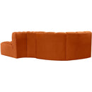  Manufacturer Color_Cognac -- Arc 104" Cognac Velvet Upholstered 4 pc Modular Sectional IMAGE 3