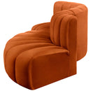Meridian Arc Cognac Velvet 4 pc Modular Sectional IMAGE 8