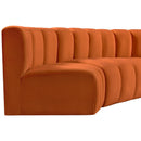  Manufacturer Color_Cognac -- Arc 104" Cognac Velvet Upholstered 4 pc Modular Sectional IMAGE 9