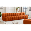  Manufacturer Color_Cognac -- Arc 119" Cognac Velvet Upholstered 4 pc Modular Sectional IMAGE 2