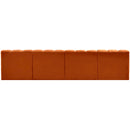  Manufacturer Color_Cognac -- Arc 119" Cognac Velvet Upholstered 4 pc Modular Sectional IMAGE 3